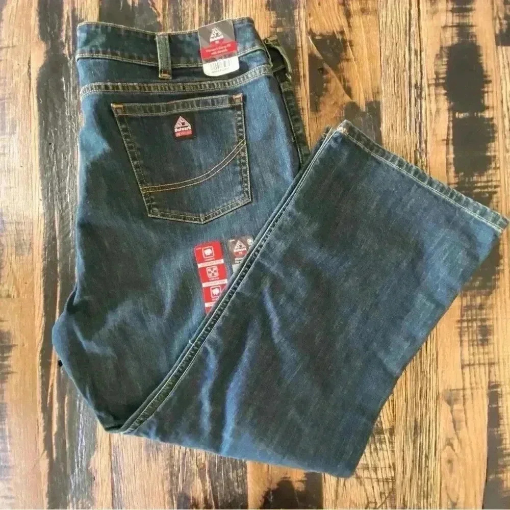 Bulwark FR Cat2 Curvy Fit Jean with Stretch Women’s Plus Size 28 Inseam 30”